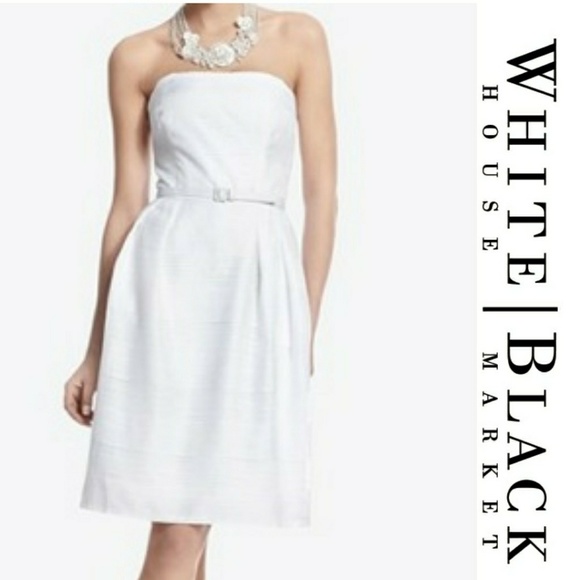 White House Black Market Dresses & Skirts - White House Black Market White Strapless Dress